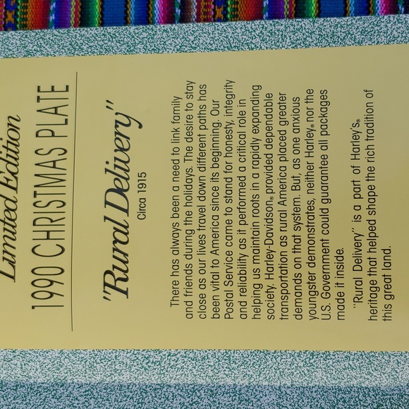 Vintage Harley-Davidson 1987 Christmas Decorative Ceramic Collectors Plate - Picture 10 of 14